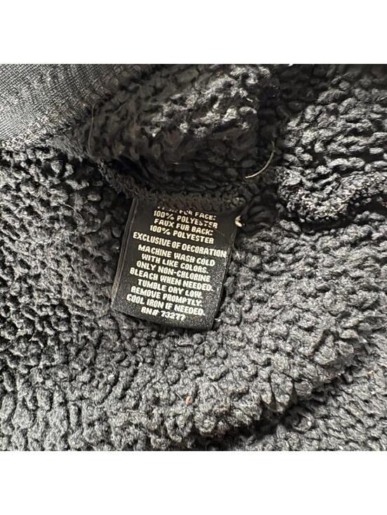 Sherpa Fleece Jacket Full Zip Black FILA Sport XL Cozy Streetwear Outdoor - Picture 4 of 8